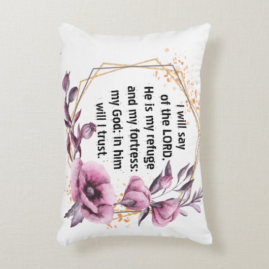 美しい詩編91フローラアクセント枕 アクセントクッション (正面(垂直))