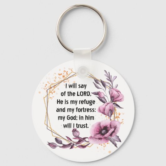 美しい詩編91フローラキーチェーン キーホルダー (正面)