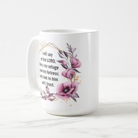 美しい詩編91フローラコーヒーマグ コーヒーマグカップ (正面左)