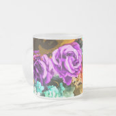 美しい詳細 フロストグラスマグカップ (正面左)