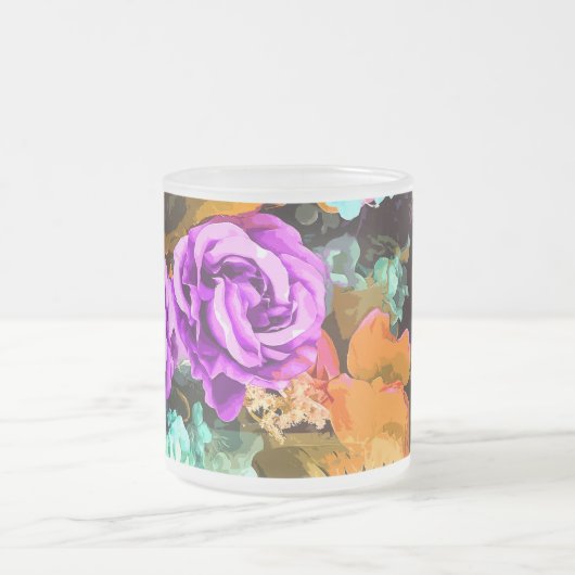 美しい詳細 フロストグラスマグカップ (中央)