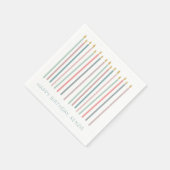 美しい誕生日のキャンドル スタンダードカクテルナプキン (角)