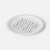 美しい誕生日のキャンドル ペーパープレート (アングル)