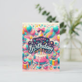 美しい誕生日のポストカード ポストカード (スタンド正面)