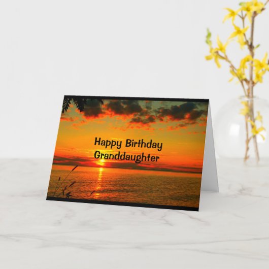 美しい誕生日は孫娘です カード (黄色い花)