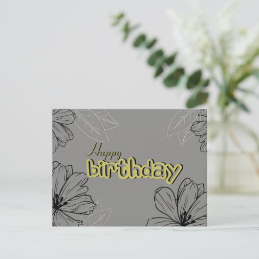 美しい誕生日グリーティングカード ポストカード (スタンド正面)