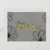 美しい誕生日グリーティングカード ポストカード (正面/裏面)