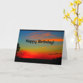 美しい誕生日サンライズからサンセット カード (黄色い花)