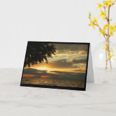 美しい誕生日サンライズからサンセット カード (黄色い花)