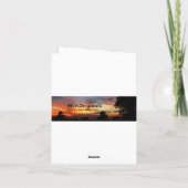 美しい誕生日サンライズからサンセット カード (裏面)