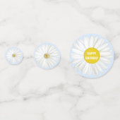 美しい誕生日デイジー花 コンフェッティ (正面)