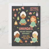 美しい誕生日パーティー | おもしろい女子デー 招待状 (正面)