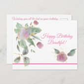 美しい誕生日ポストカード ポストカード (正面/裏面)