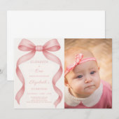 美しい誕生日招待状の写真付き 招待状 (正面/裏面)