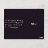 美しい誕生日湖景のグリーティングカード ポストカード (裏面)