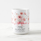 美しい誕生月のお花/8月 ポピー コーヒーマグカップ (中央)