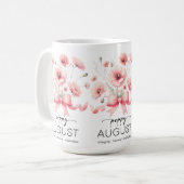 美しい誕生月のお花/8月 ポピー コーヒーマグカップ (正面左)
