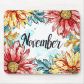 美しい誕生月の花/11月 マウスパッド (正面)