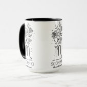 美しい誕生月花/星座/さそり座 マグカップ (正面左)