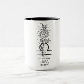 美しい誕生月花・星座・てんびん座 マグカップ (中央)