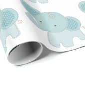 美しい象のベビーシャワーの包装紙 ラッピングペーパー (ロールコーナー)