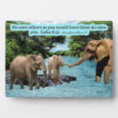 美しい象の聖なる書物、 経典プラークLuke 6:31 フォトプラーク (正面)