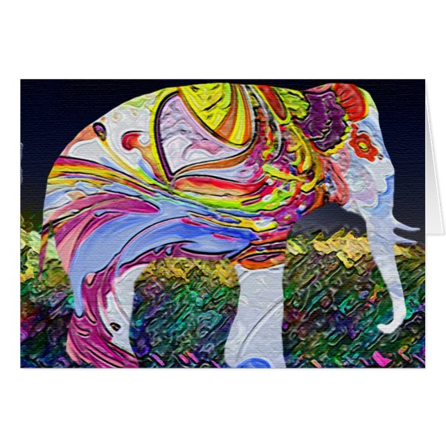 美しい象カード (正面横)