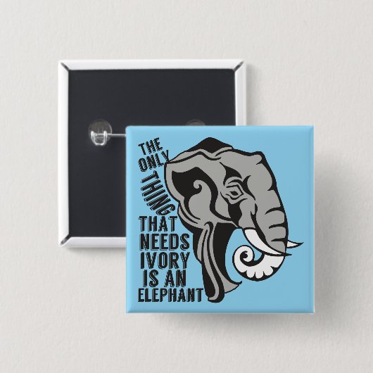 美しい象 缶バッジ (正面&裏面)