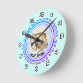 美しい貝時計 ラウンド壁時計 (傾斜)