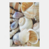 美しい貝殻,夏,ビーチ,貝殻 キッチンタオル (縦)