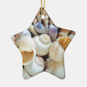 美しい貝殻,夏,ビーチ,貝殻 セラミックオーナメント (左)