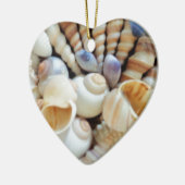 美しい貝殻,夏,ビーチ,貝殻 セラミックオーナメント (左)