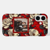 美しい赤いクチナシの花びらボヘミアンウェディング Case-Mate iPhoneケース (裏面 (横))