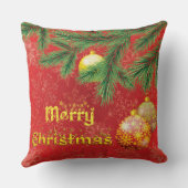 美しい赤いクリスマスインスパイア装飾用クッション クッション (裏面)