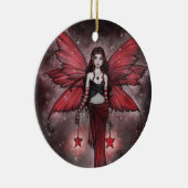美しい赤いクリスマスフェアリーオーナメント セラミックオーナメント (右)