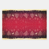 美しい赤いクリスマス ラッピングペーパーシート (正面2)