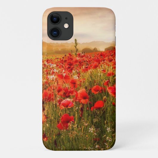 美しい赤いケシ畑ケース Case-Mate iPhoneケース (裏面)