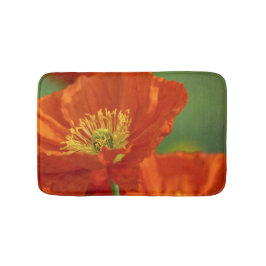 美しい赤いケシ バスマット