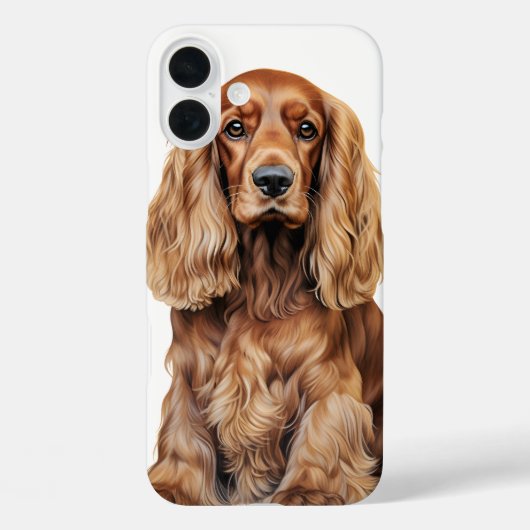 美しい赤いコッカースパニエル犬子犬 Case-Mate iPhoneケース (裏面)