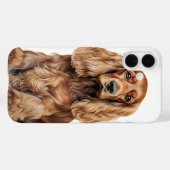 美しい赤いコッカースパニエル犬子犬 Case-Mate iPhoneケース (裏面 (横))