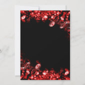 美しい赤いダイヤモンドの結婚記念日招待状 招待状 (裏面)