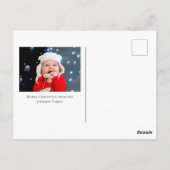 美しい赤いトナカイのクリスマスフォトすてき ポストカード (裏面)