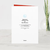 美しい赤いハートの水彩画 バレンタインカード カード (裏面)