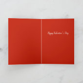 美しい赤いハートの水彩画 バレンタインカード カード (内部)