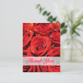 美しい赤いバラありがとう ポストカード (スタンド正面)