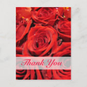 美しい赤いバラありがとう ポストカード (正面)