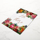 美しい赤いバラこんにちはグリーティングカード 箔招待状 (回転した状態)