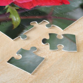 美しい赤いバラとバラの花芽の写真 ジグソーパズル (側面)