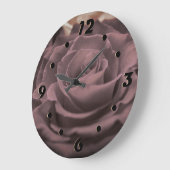 美しい赤いバラの花はロマンチックな写真だ ラージ壁時計 (傾斜)