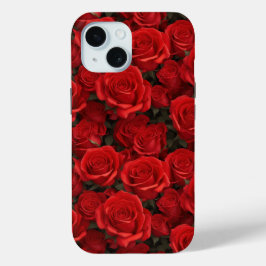 美しい赤いバラの電話ケース iPhone 15ケース